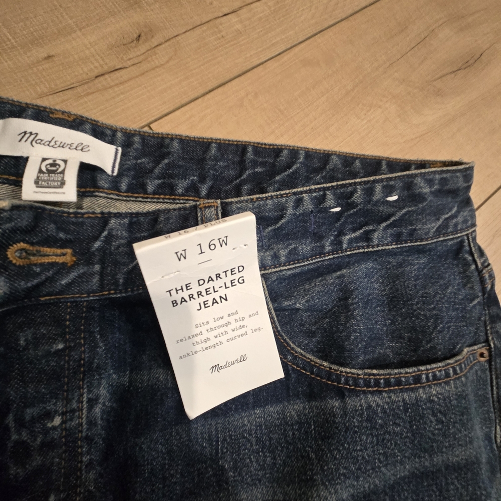 Madewell womens 16w Blue barrel Jeans